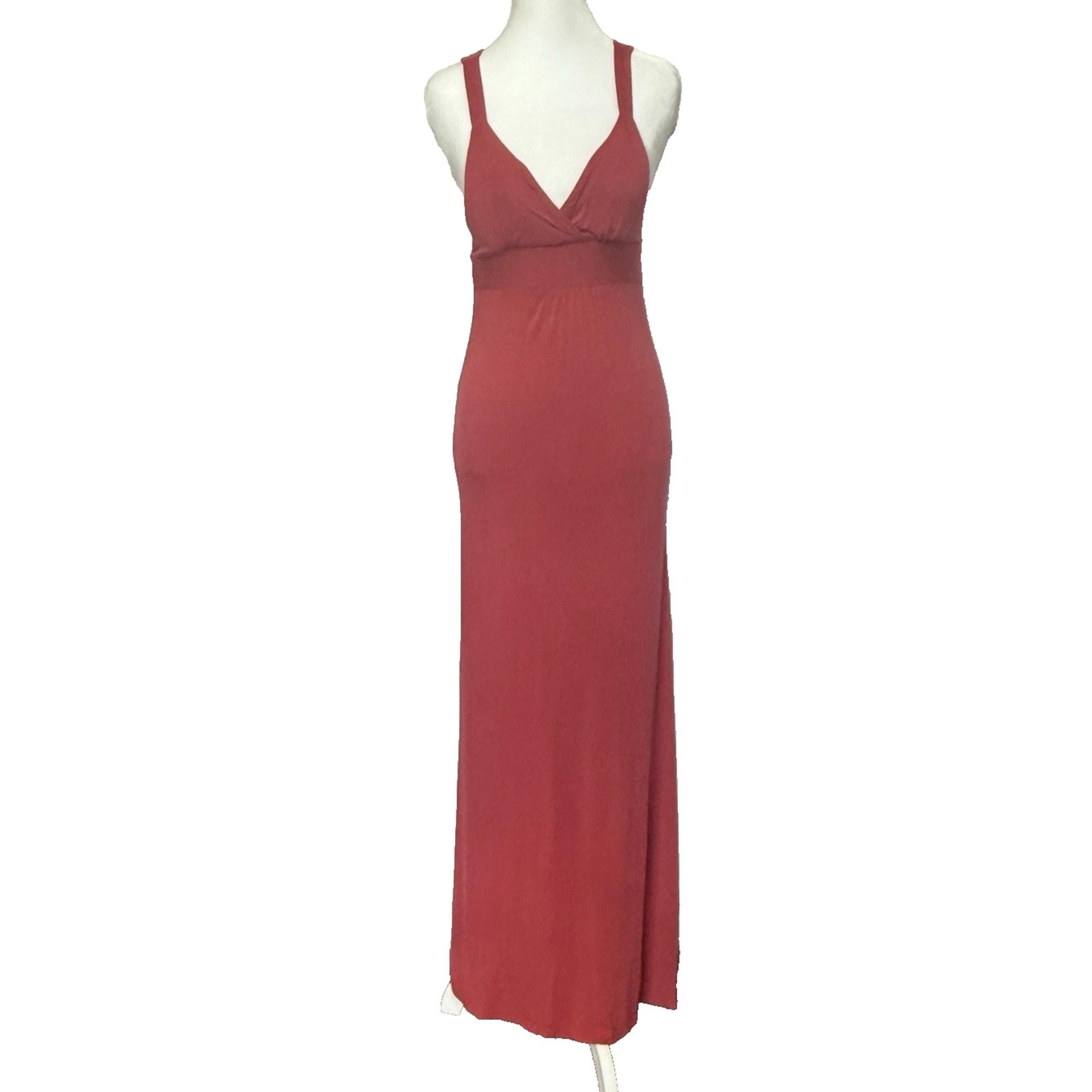 Guess Y2K Babydoll Maxi Tank Dress Rust Red Crochet Boho Beachy Resort Small