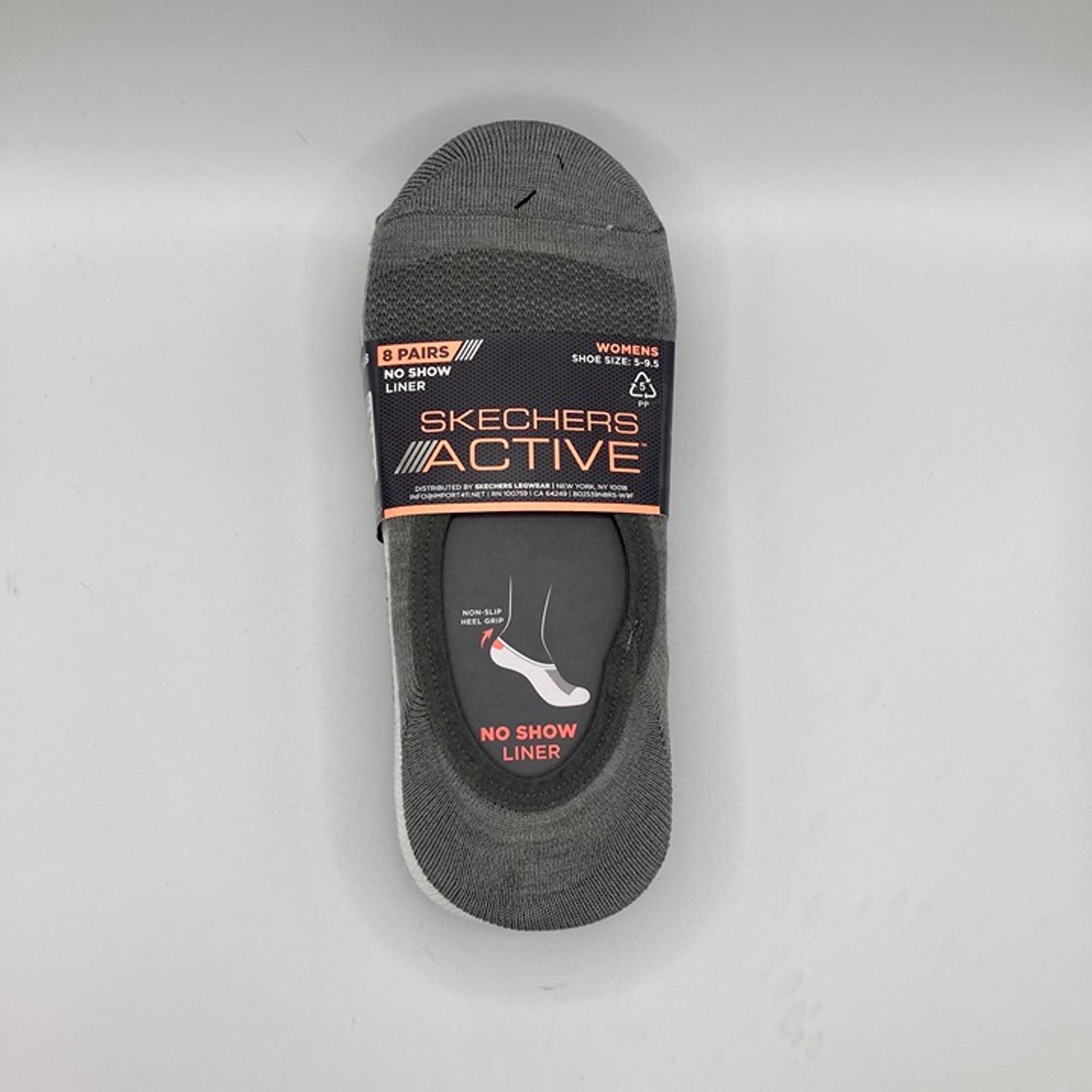 Sketchers Women's Active No Show Liner Socks Size 5-9.5 Assorted Colors 8 Qty.