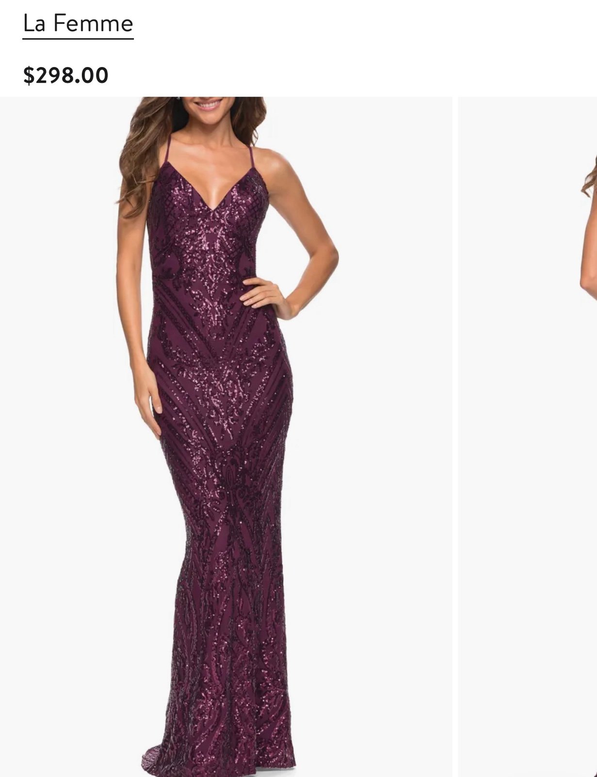 Dark Berry Sequin Gown