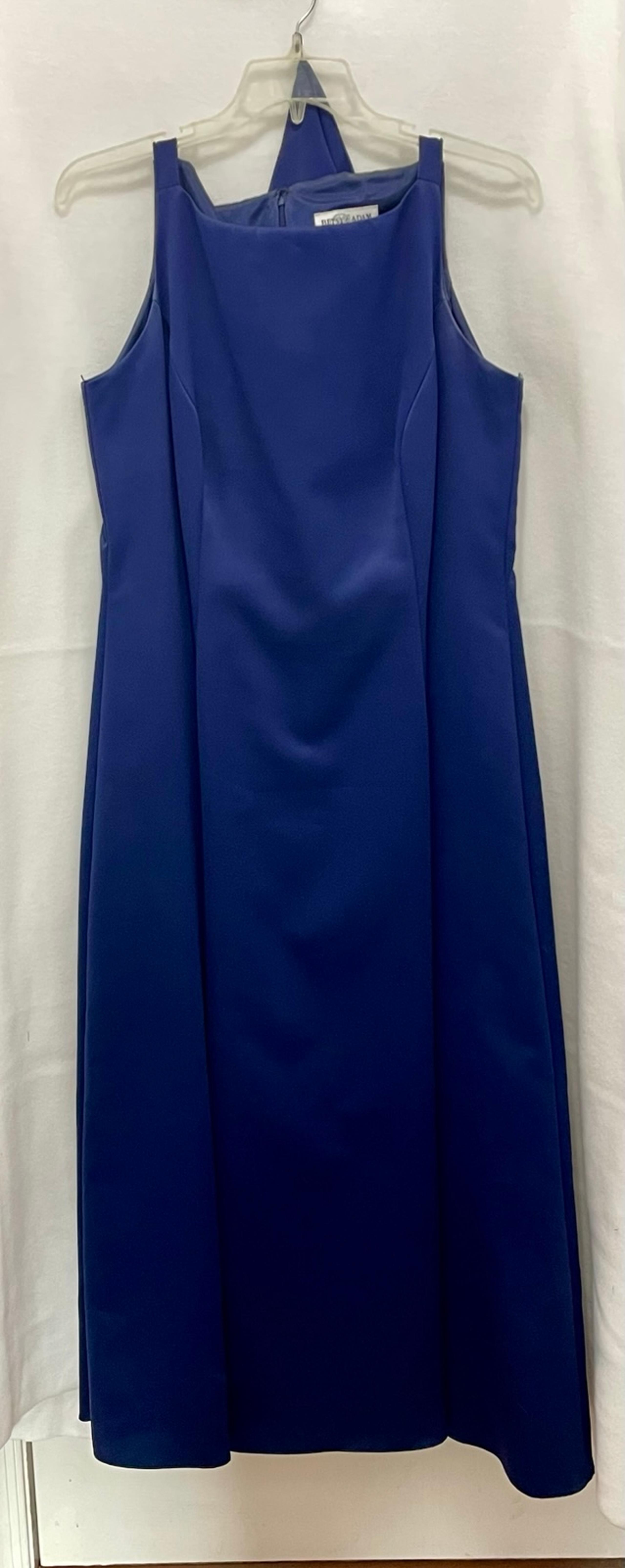 Betsy & Adam Formal Dress Blue Satin 18W