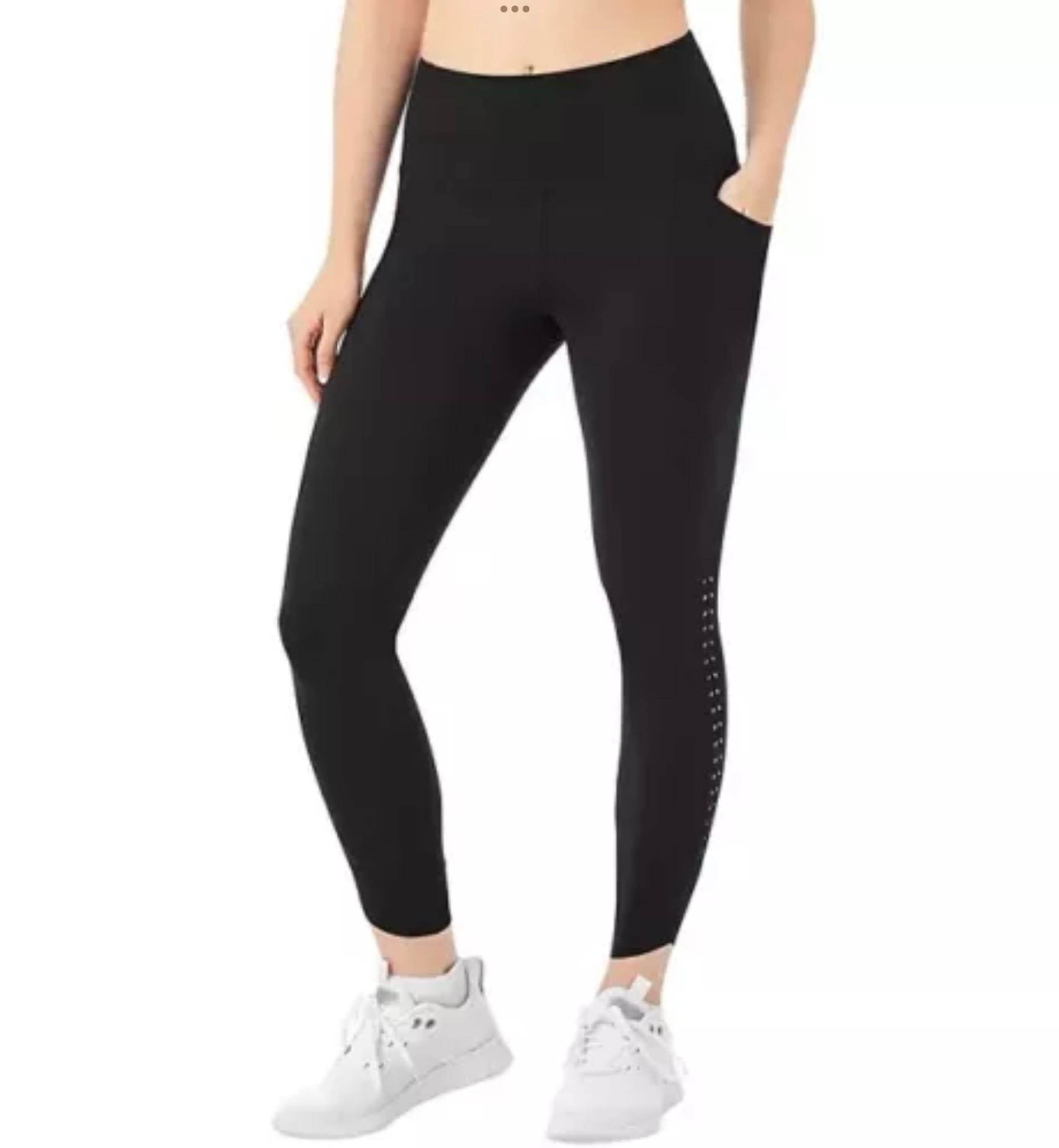 Member's Mark Women's Everyday Perforated Side Pocket Legging Black Size Med