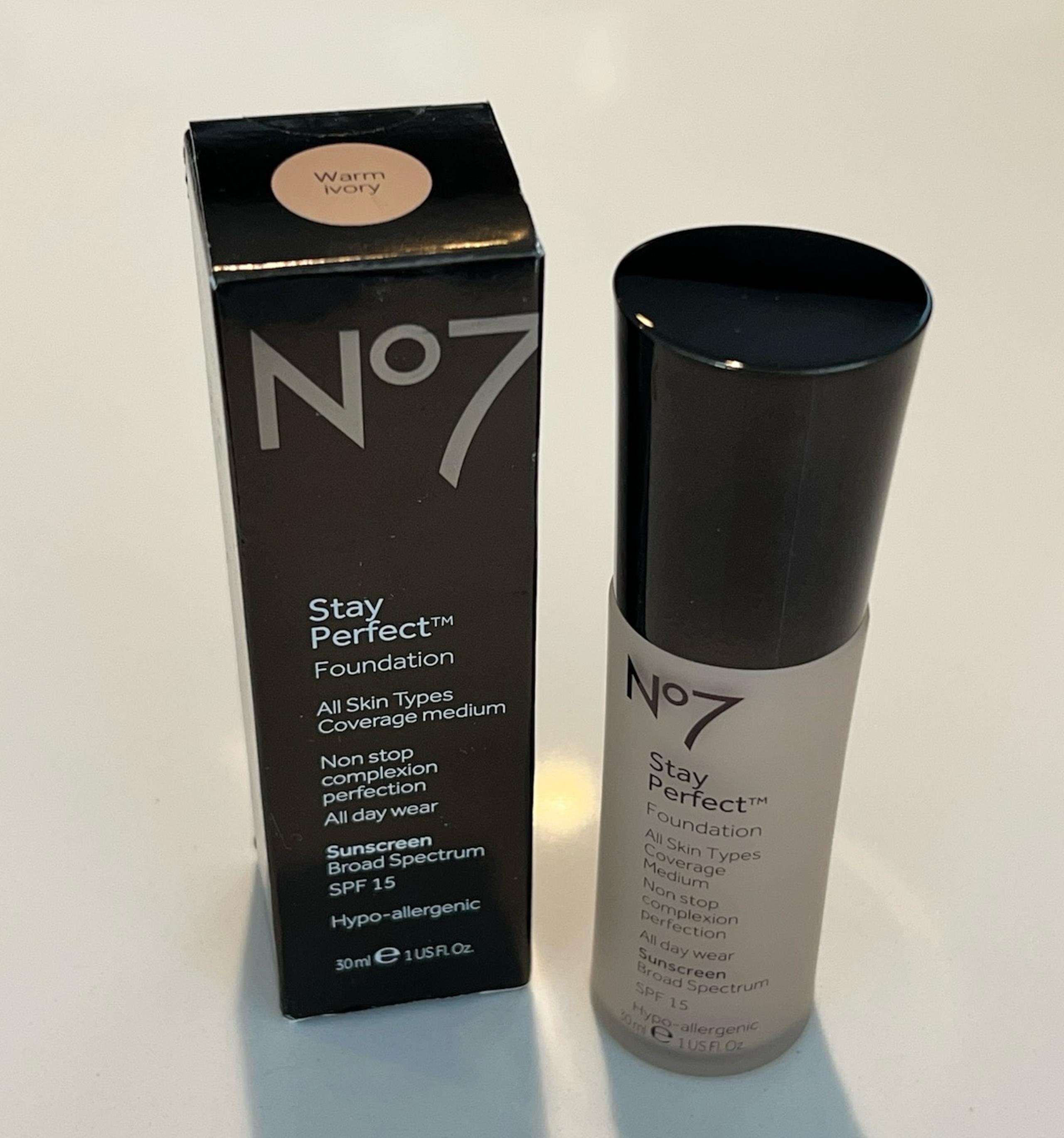 No7 Stay Perfect Foundation in warm ivory