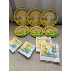 Vintage Easter Party Plates Napkins-American Greetings NEW Lot of 10-FREE SHIP