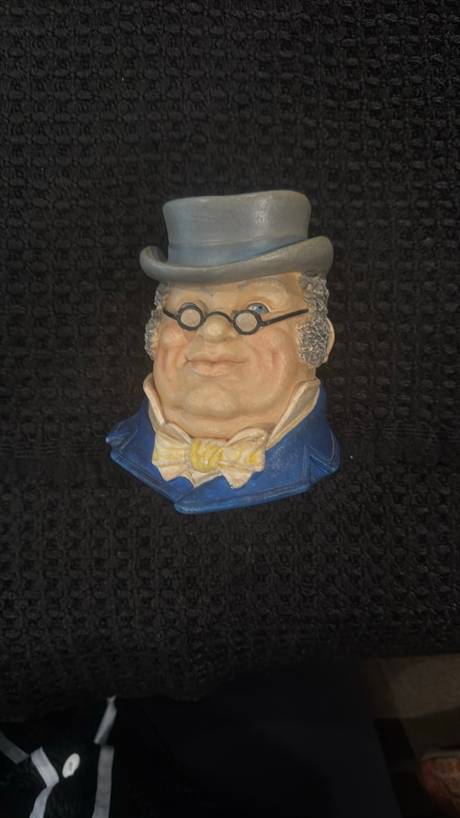 Vintage Bossons Chalkware Head Mr Pickwick Bust Sculpture