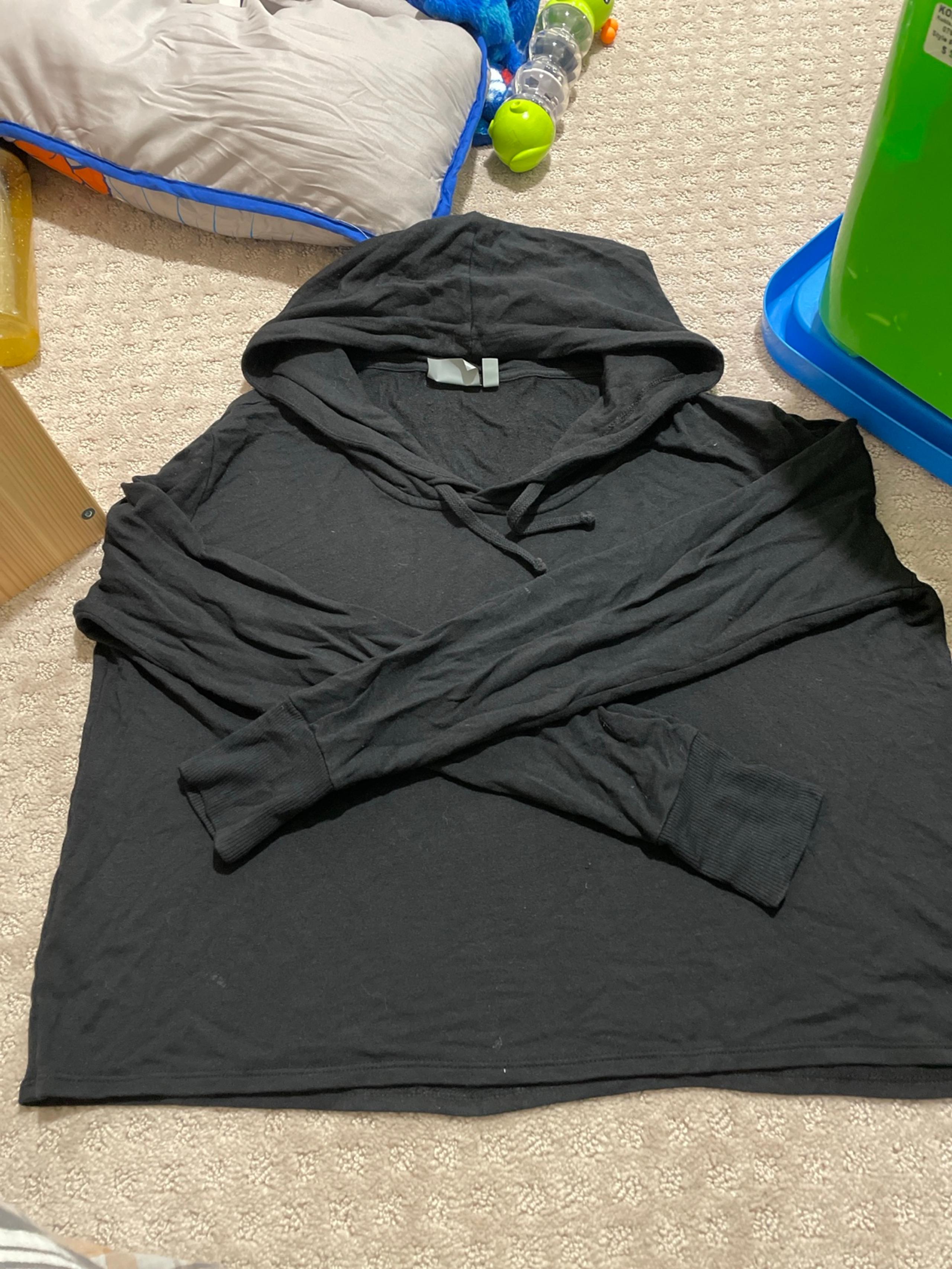 Athleta black crop hoodie