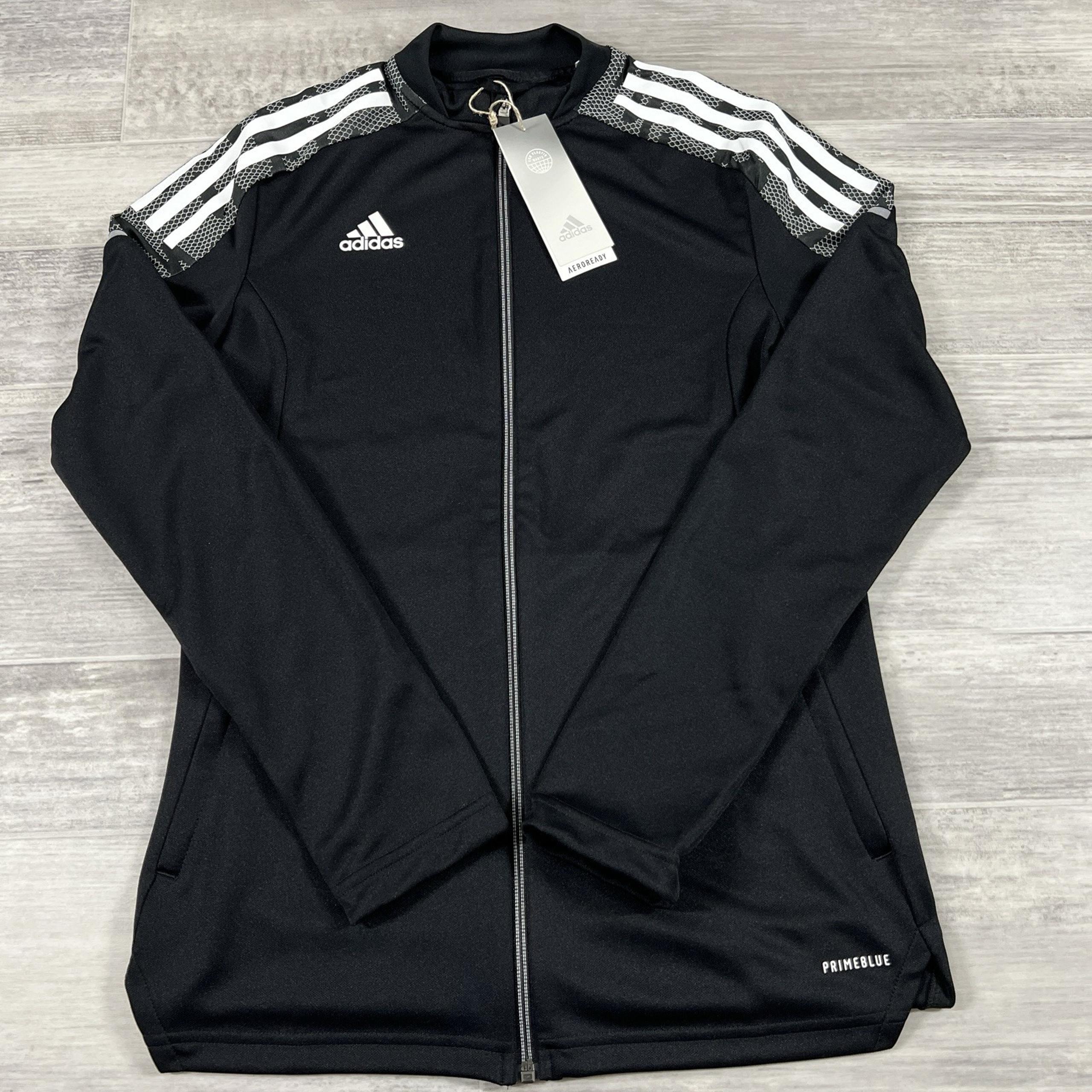 ADIDAS WOMEN'S SMALL BLACK/WHITE CONDIVO21 TRACK SOCCER FUTBOL JACKET GH7125
