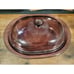 ROASTER Vision Corning Ware Cookware CRANBERRY 4 Qt Liter Oval w/ Lid Retro Used