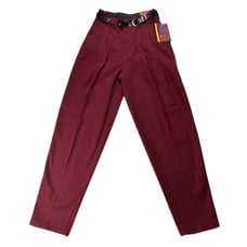 Mens 80s Vintage Cotler Best 28L Maroon Dark Red Dress Pants Parachute Jeans