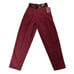Mens 80s Vintage Cotler Best 28L Maroon Dark Red Dress Pants Parachute Jeans