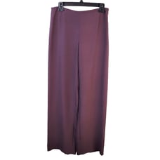 Armani Collezioni Pants Women's 6 Eggplant Straight Leg Career Chic Quiet Luxury