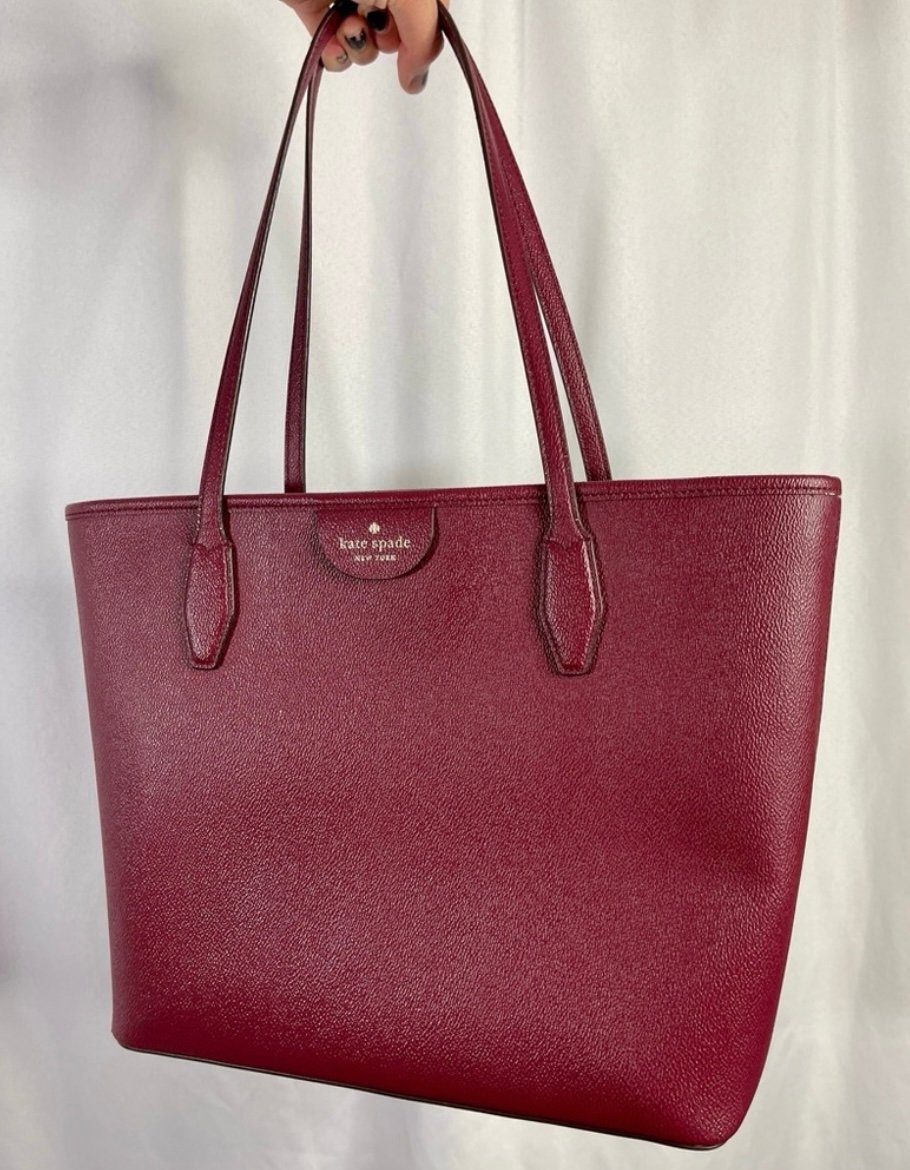Kate Spade New York | Large BlackBerry - Red “Lori” Burgundy Tote Bag / Purse