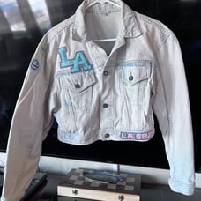Vintage L.A. Gear Cropped Denim Jacket Women’s Size Large