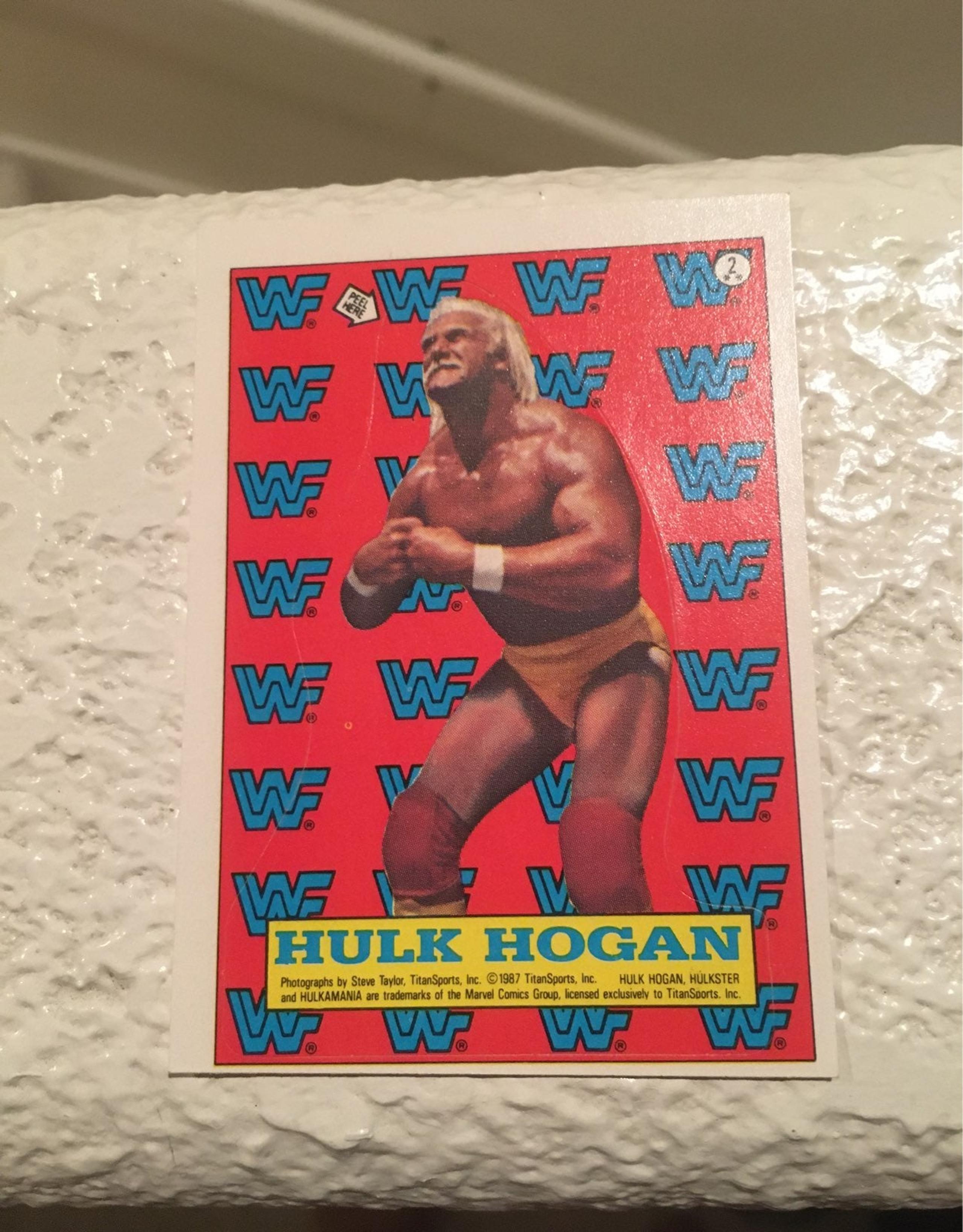 Hulk hogan sticker WWF sticker number two