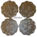 4 Set Nicole Miller Beaded Embellished Silver Christmas Placemat Charger Scallop