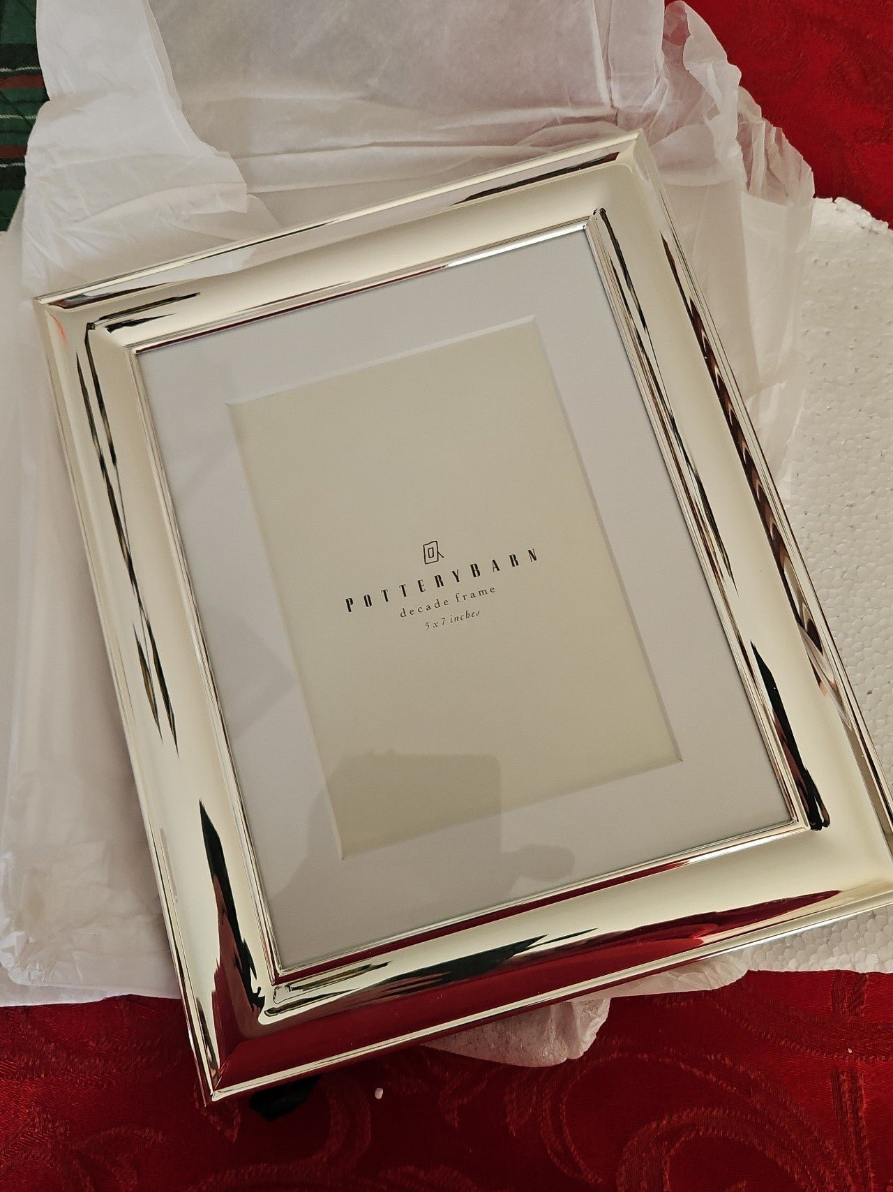 Pottery Barn Silver-Plated 5 x 7 Frame, New