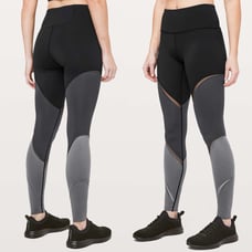 Lululemon Colour Me Ombre Tight Sz 6 *28 In Black / Obsidian / Titanium