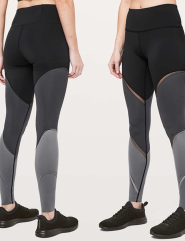 Lululemon Colour Me Ombre Tight Sz 6 *28 In Black / Obsidian / Titanium