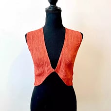Savannah Morrow Zuma Scarlett Top in Coral Pink Size XXL Sleeveless Button Front