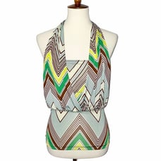 S Rave Draped Neck Zig Zag Halter Tube Club_