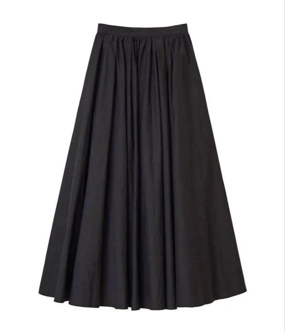 CLANE Flare Long Skirt Black