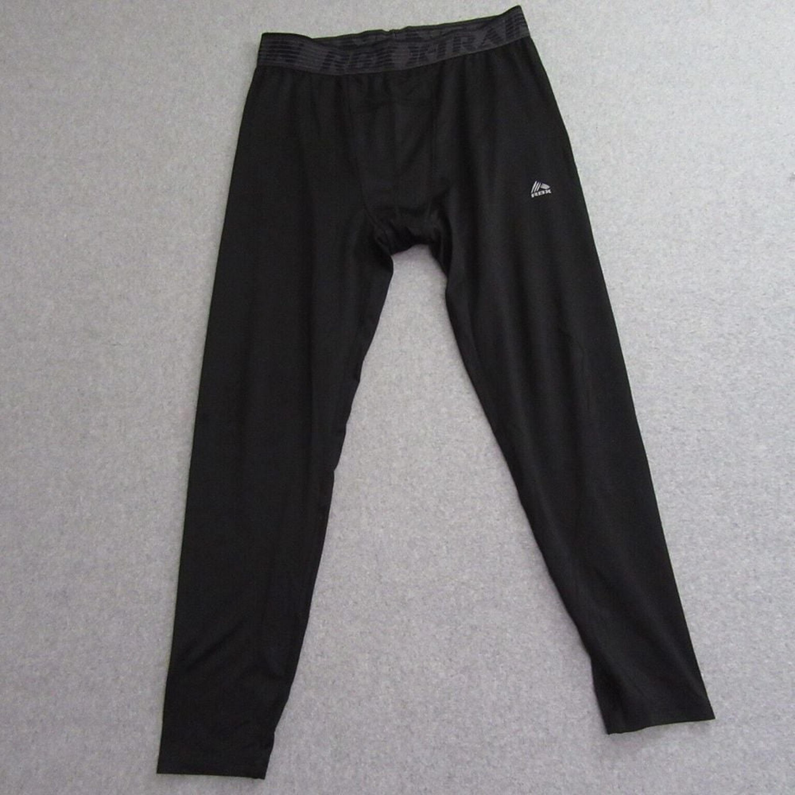 RBX Mens Compression Tight Pants L Black Active Baselayer Athletic Gear