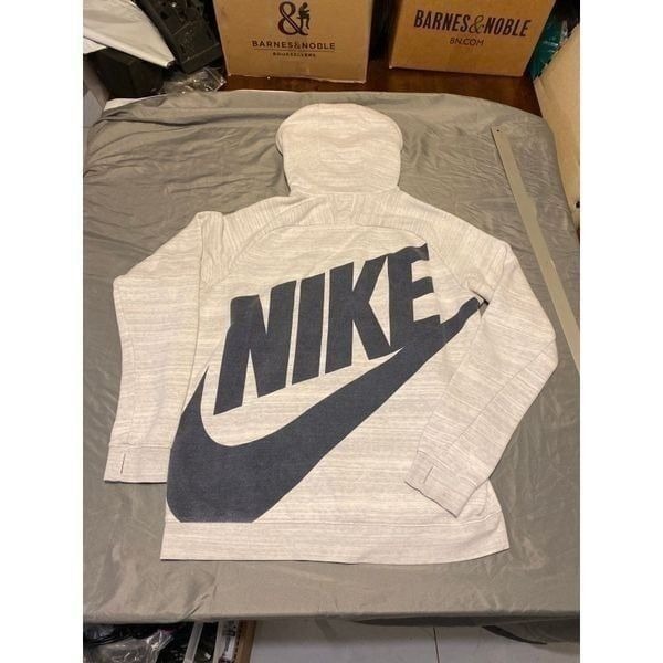 Nike Paris Saint Germain Sweater Mens Large Gray FC Hoodie Sweatshirt