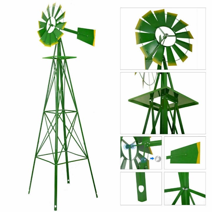 8ft Ornamental Windmill Lawn Yard Decor