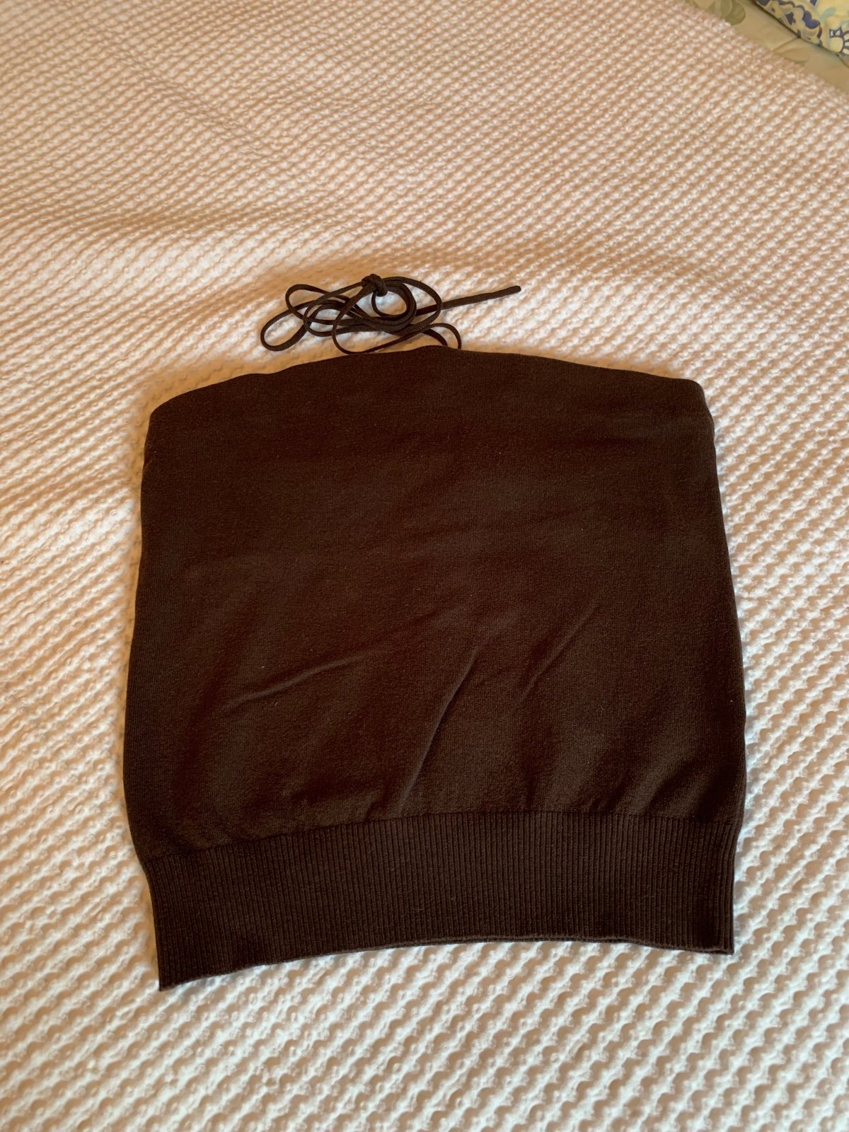 strapless knit top