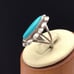 Turquoise Ring Sterling Silver Native American Unsigned 5.7g Size 6.25