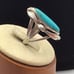 Turquoise Ring Sterling Silver Native American Unsigned 5.7g Size 6.25