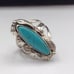 Turquoise Ring Sterling Silver Native American Unsigned 5.7g Size 6.25