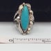 Turquoise Ring Sterling Silver Native American Unsigned 5.7g Size 6.25