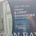 Hampton Bay Highgate 6-Light Matte Black Chandelier without Glass NEW in box