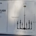 Hampton Bay Highgate 6-Light Matte Black Chandelier without Glass NEW in box