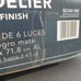 Hampton Bay Highgate 6-Light Matte Black Chandelier without Glass NEW in box