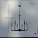 Hampton Bay Highgate 6-Light Matte Black Chandelier without Glass NEW in box