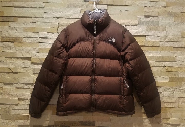 North Face Brown Womens Large Vintage 96 Retro Nuptse Puffer Jacket Down Coat L