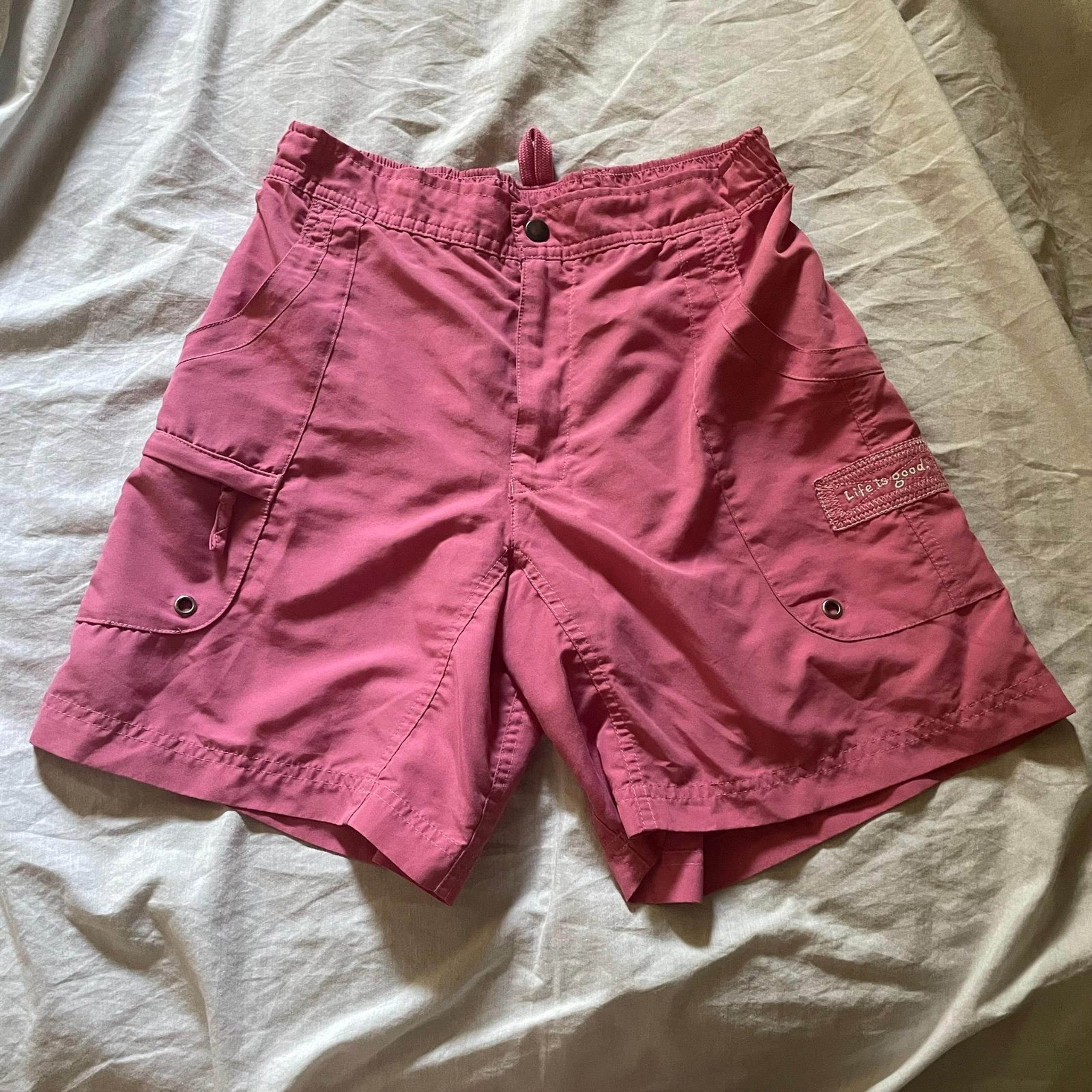 Life is good pink hiking shorts