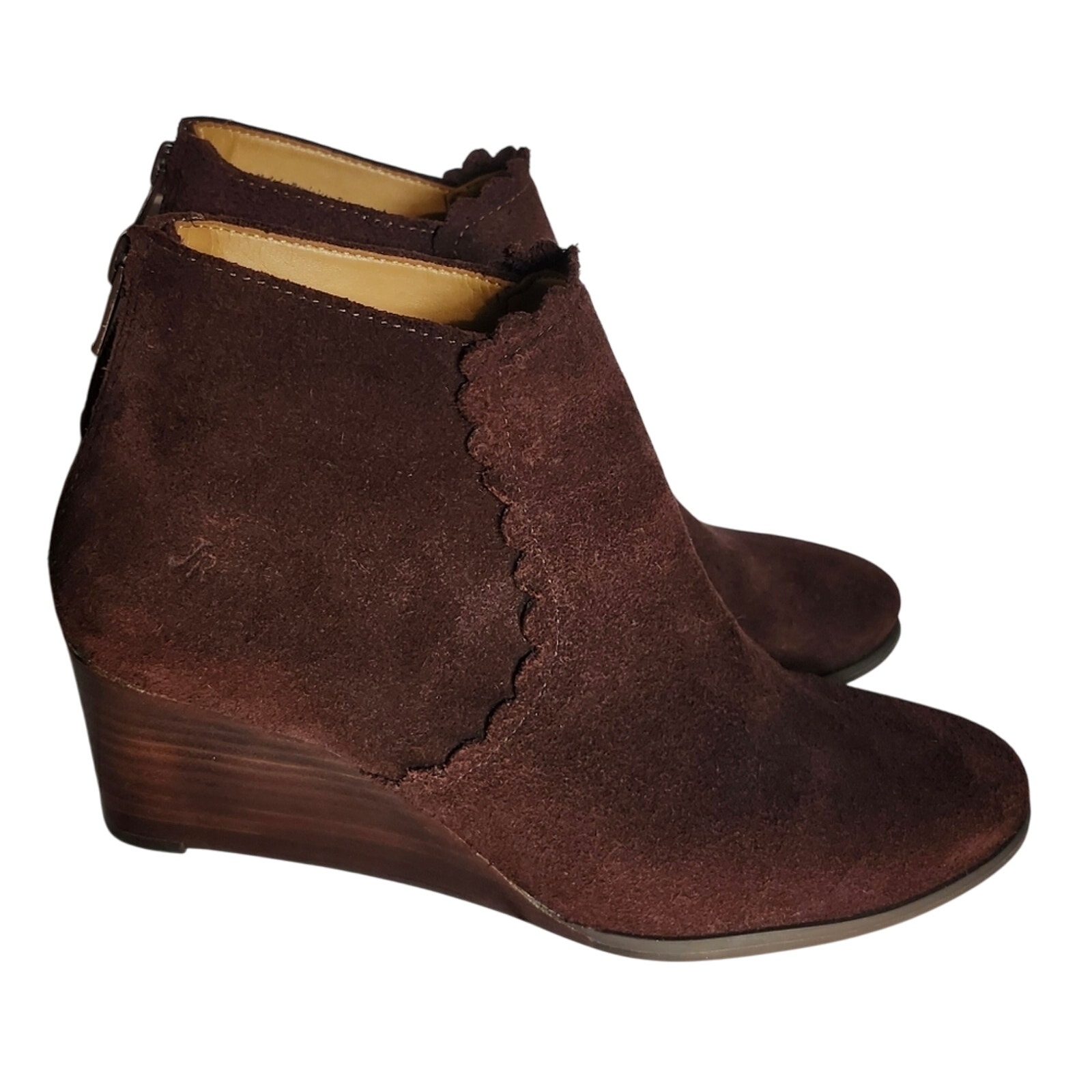Jack Rogers Brown Suede Ankle Boots Size 6.5