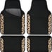 Waterproof Universal Fit Car Floor Mats, Leopard Print Car Mats Fit fo
