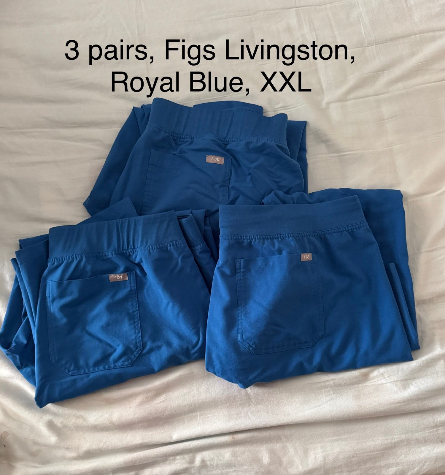 Figs Livingston Royal Blue Pants, XXL
