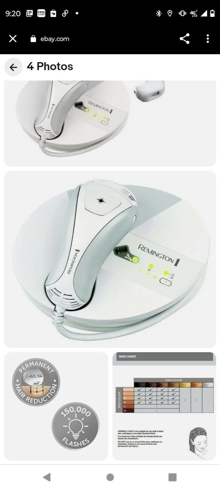 Ilight ultra Remington face and body
