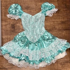 Vintage princess costume puff sleeve dress