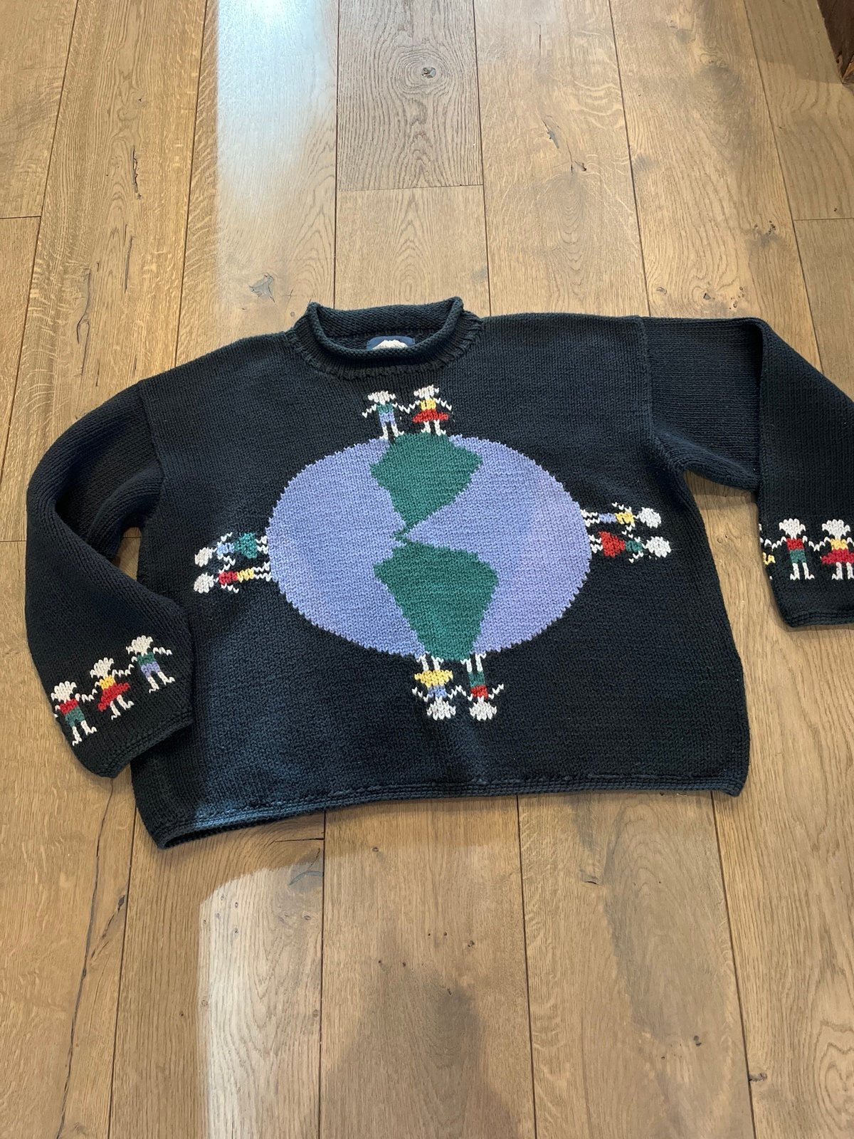 Hand Knit Mother Earth cotton sweater by Rey Wear