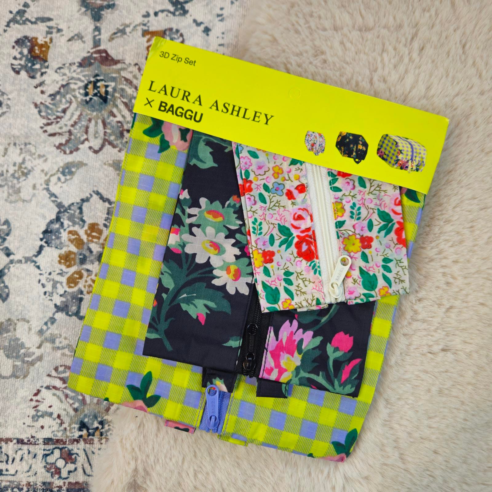 Baggu x Laura Ashley 3D Zip Set