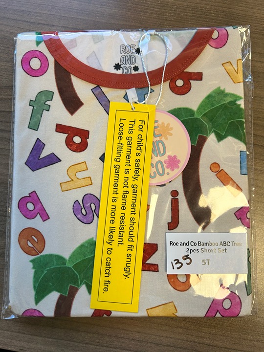 Roe & Co ABC Chicka Chicka Boom Boom short set 5T NIB
