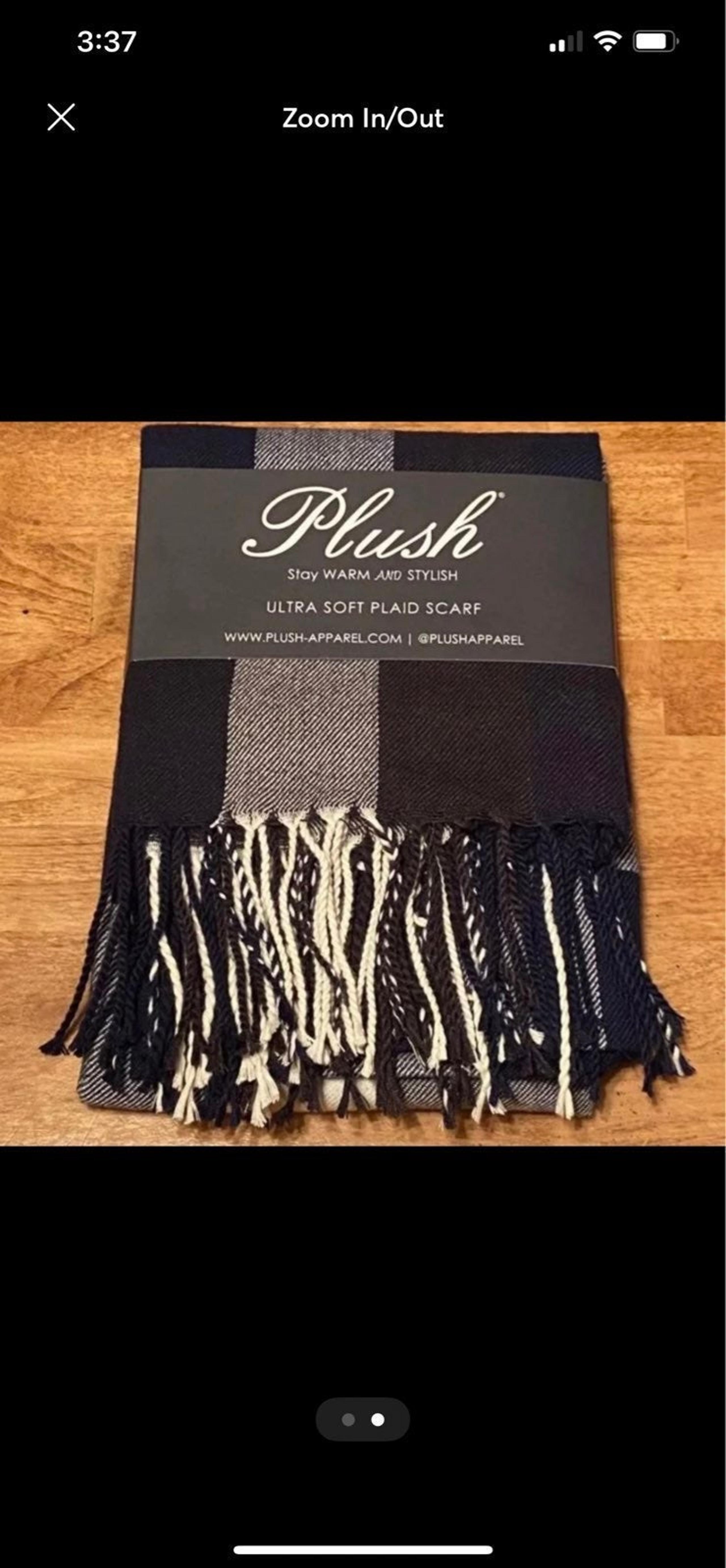 Ultra Soft Fleece Plaid Scarf by Plush
