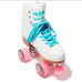 Angel's Skates Cloud White 29001 Roller Skates Women's US Size 5 Blue Laces Pink