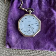 Pocket Watch vintage 1920s 12s 17 jewels gold filled with chain model 3 grade345