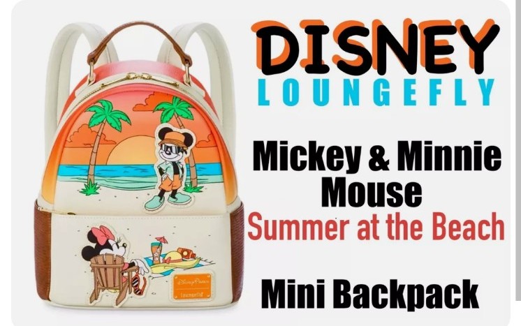 Disney Parks Loungefly Mini Backpack - Mickey And Minnie Beach